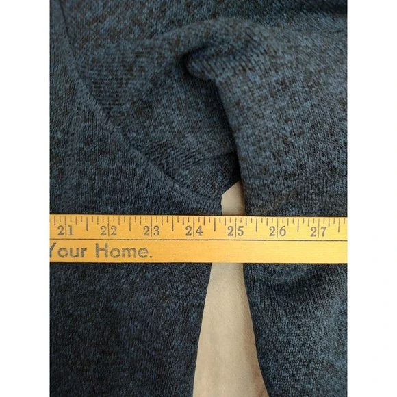 Orvis Men's Heathered Blue Fleece Quarter Zip Pullover Sweater XL - Picture 4 of 8